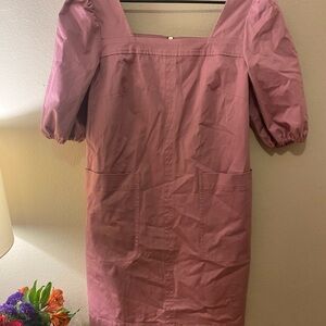 Women’s LDT Alice Dress Sz8 Mauve w Puff Sleeves